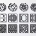 New Chinese-style openwork window pane lattice window grilles 3d model