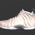 Pink High Top Sneakers With Green Tongue And Unique Glossy Design Details