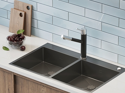 Stainless steel sink vegetable basin under counter basin faucet model