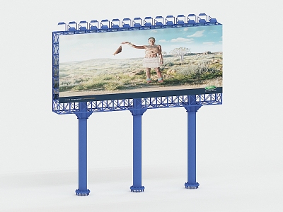 Modern billboards 3d model