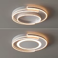 Modern Ceiling Light With Circular LED Rings And Sleek Contemporary Design