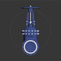 Industrial Blue Cast Iron Gate Valve With Flanged Ends And Wheel Handle