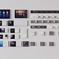 Smart Home Switch Panels With Various Modern Designs Digital Displays And Color Options