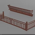 Traditional Wooden Fence With Intricate Carved Lattice Design And Decorative Posts