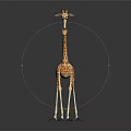 Elegant Giraffe Model With Glowing Lights Long Neck And Glass Crystal Decorative Design