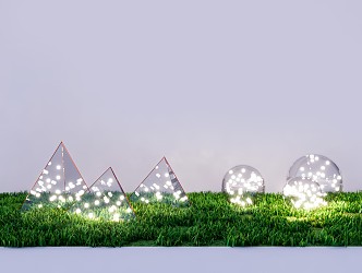 Modern lawn lamp landscape lamp creative lawn lamp grass 3d model