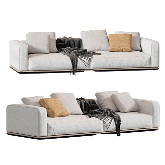 Modern Minotti double sofa 3d model