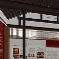 Traditional Chinese Hall Interior With Deshou Tang Plaque Red Couplets And Hanging Painting