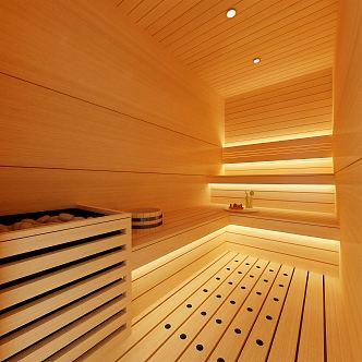 Modern sauna room khan steam room 3d model