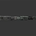 Futuristic Advanced Weapon With Dark Green Black Mechanical Structure And Tactical Scope