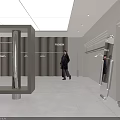 Bright Modern Minimalist Clothing Store Interior With Cozy Sofa And Neat Fashion Display Area