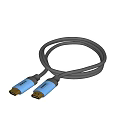 Black HDMI Cable with Blue Connectors and Gold Plated Plugs for Mobile Digital Devices