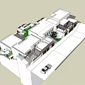 Modern Stepped Multi storey Residential Building With White Exterior Balconies And Greenery
