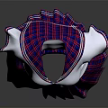 White Short Sleeve Sailor Top With Red Blue Plaid Pleated Skirt Outfit