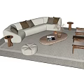Modern Sofa Coffee Table Combination Sofa Coffee Table 3d model
