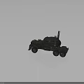 Military Style Heavy Duty Multi Wheel Truck With Armored Body And Antenna Structure