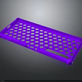 Purple Rectangular Electronic Device Tray With Honeycomb Hole Design For Mobile Phones