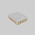 Comfortable Double Bed Mattress with Wooden Support Frame and Diamond Quilted Design
