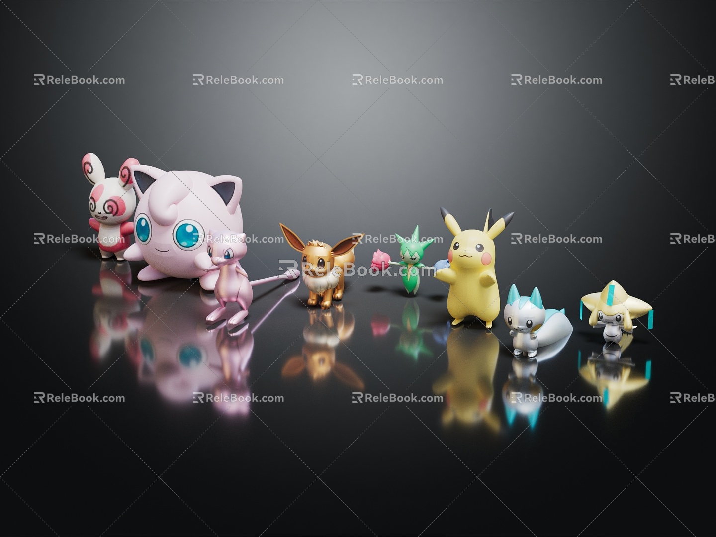 Modern Game Character Cartoon Animal Elf Pokemon Elf 3d model