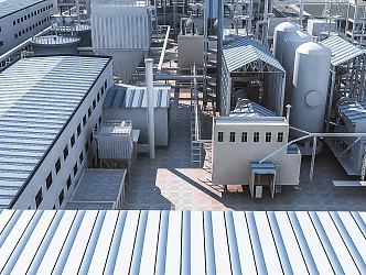 Modern Industrial Park 3d model