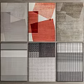 Modern Square Carpet Combo 3d model