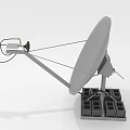 Satellite Dish Antenna With Mounting Arm Feed Horn And Stable Base