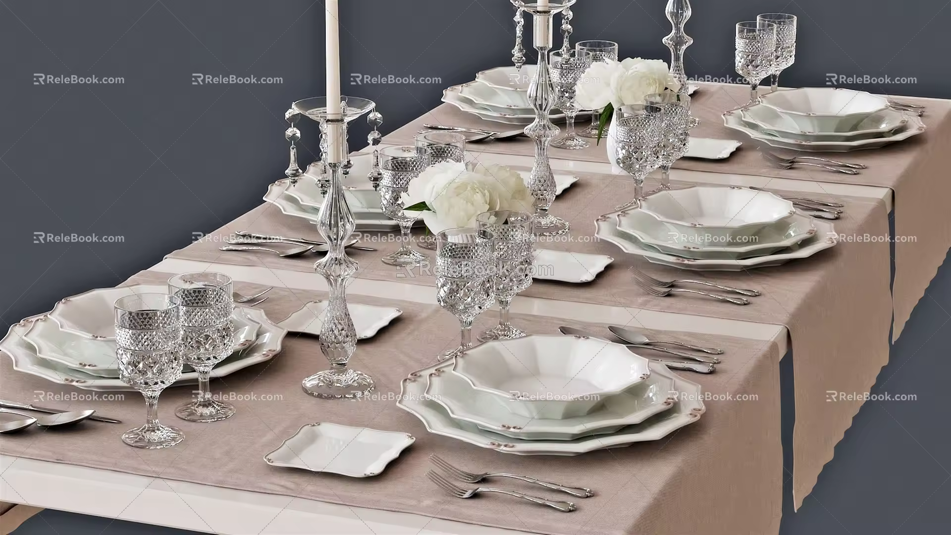 Jane ou tableware 3d model