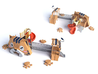Tiger Park Non-standard Features Expansion Park Crawl Amusement Park Children's Park Amusement Sparks 3d model