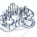 Thrilling Roller Coaster Amusement Equipment With Steel Tracks Support Structures And Platform Area