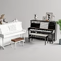 Modern Piano 3d model