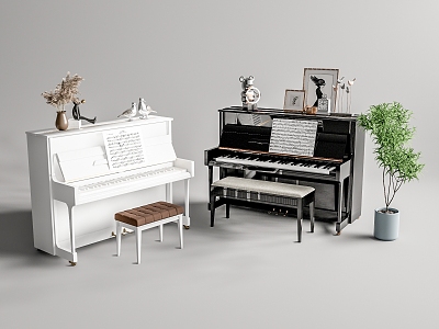 Modern Piano 3d model