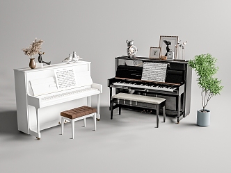 Modern Piano 3d model