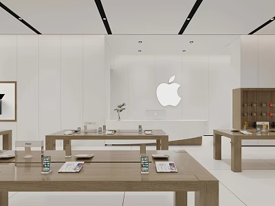 Apple Digital Store Interior With Displayed Devices And Modern Layout 3d model