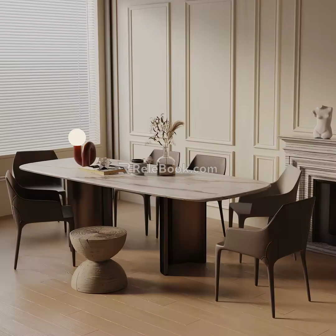 Modern table combination 3d model