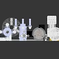 Assorted Mechanical Parts Collection Including Gears Shafts Bearings Flanges And Bolts