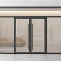 Modern Double Glass Doors Interior Design With Sleek Frame And Transparent Panels