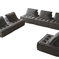 Sofa Combination Multi-person Sofa Multi-person Sofa Double Sofa 3d model
