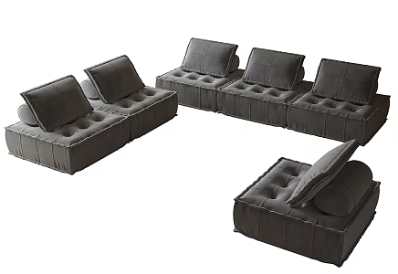 Sofa Combination Multi-person Sofa Multi-person Sofa Double Sofa 3d model