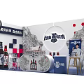 Heishi White Beer Exhibition Booth Design with Free Spirit Theme and Decorative Elements