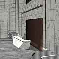 Contemporary Reception Space With Marble Walls And Modern Front Desk Design