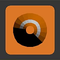 Orange Traffic Cone With White Stripes And Square Base Structure