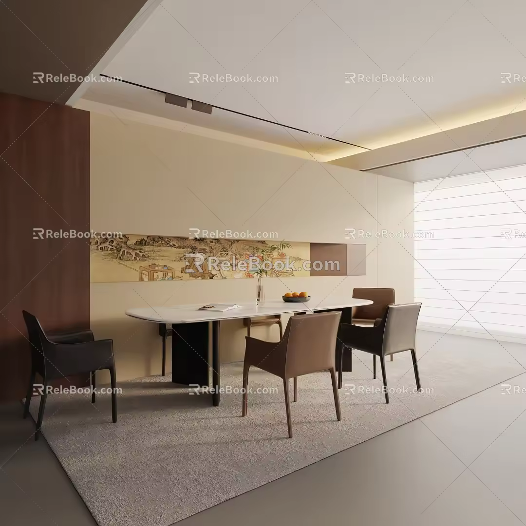 Modern table combination 3d model