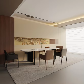 Modern table combination 3d model