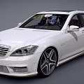 White Mercedes Luxury Sedan with Sleek Body Design Alloy Wheels and Chrome Front Grille