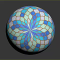 Blue White Gold Diamond Pattern Glossy Decorative Ornament For Home Decorative