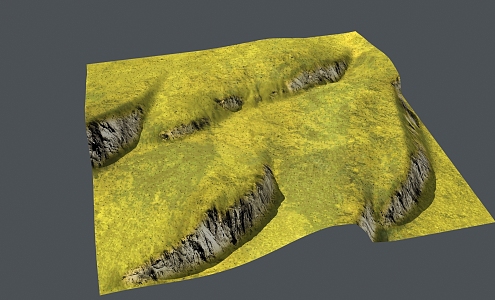 mountain vein topography mountain topography 3d model