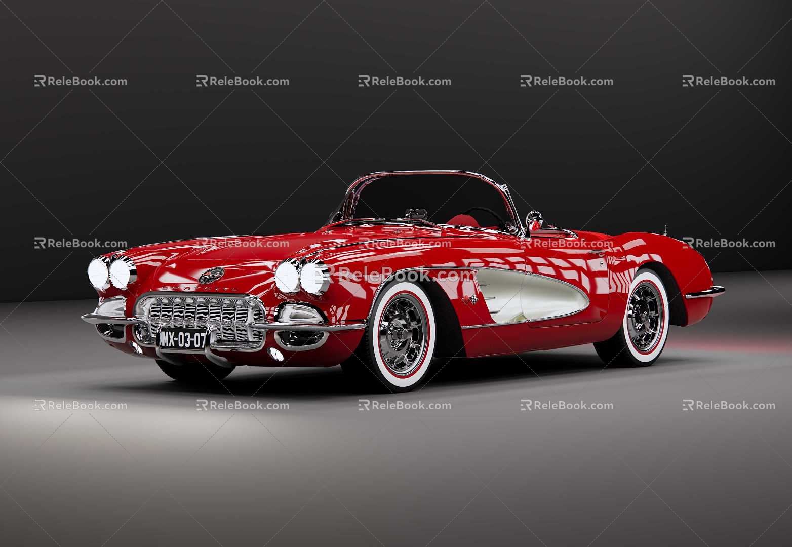 Hyundai sports car Chevrolet Corvette 3d model