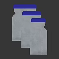 Three White Plastic Bottles With Blue Lids For Daily Household Storage And Organization