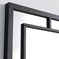 Full Length Mirror With Black Frame And Geometric Design For Home Decor