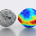 Natural Stone And Wood Material Spheres With Textured Surfaces For Design Display Purposes
